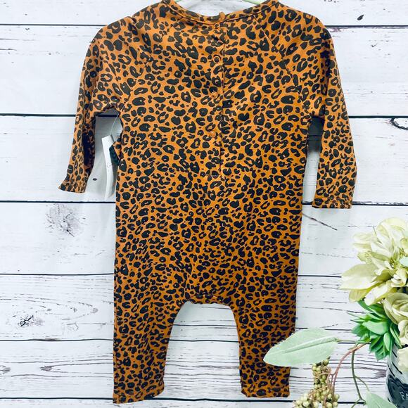 NEW Jessica Simpson Leopard Print Brown and Black Romper - Size 12months - Picture 6 of 9
